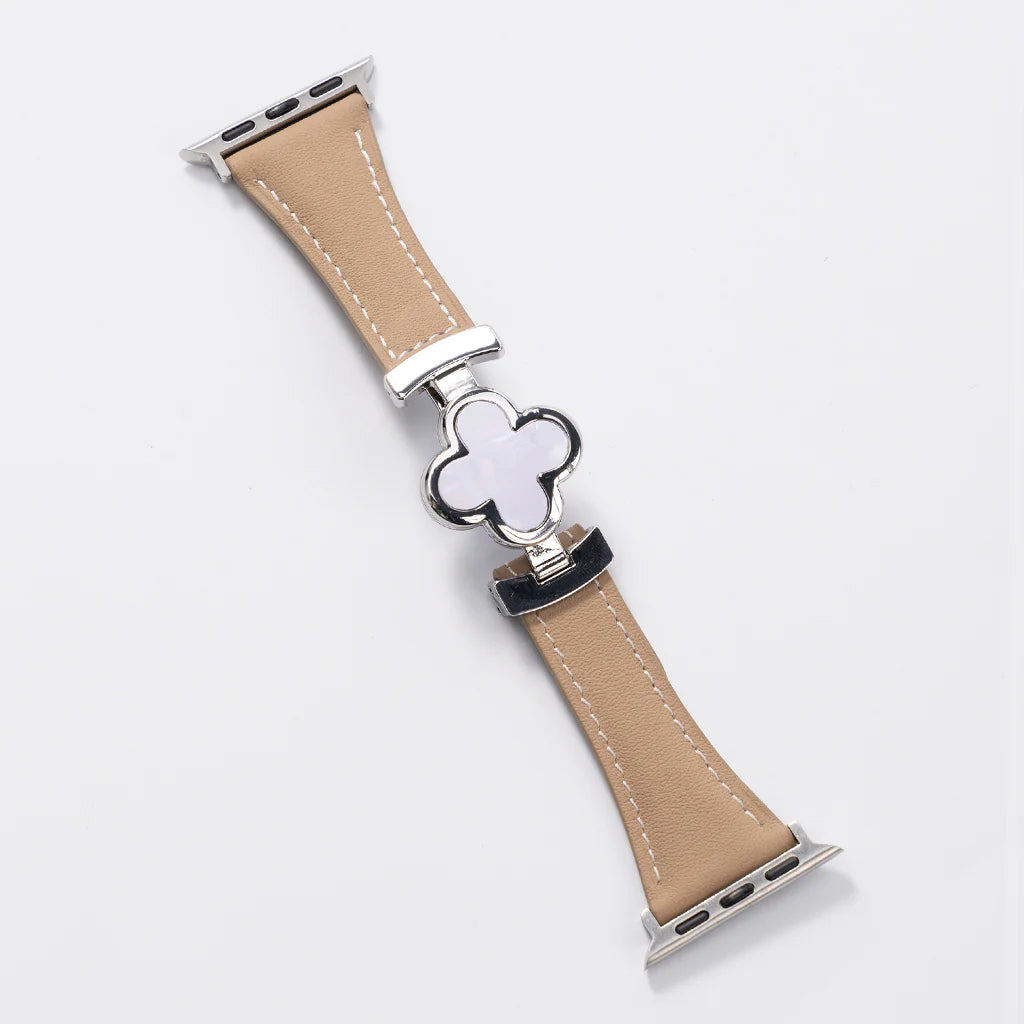 Lucky Flower Leather Strap For Apple Watch