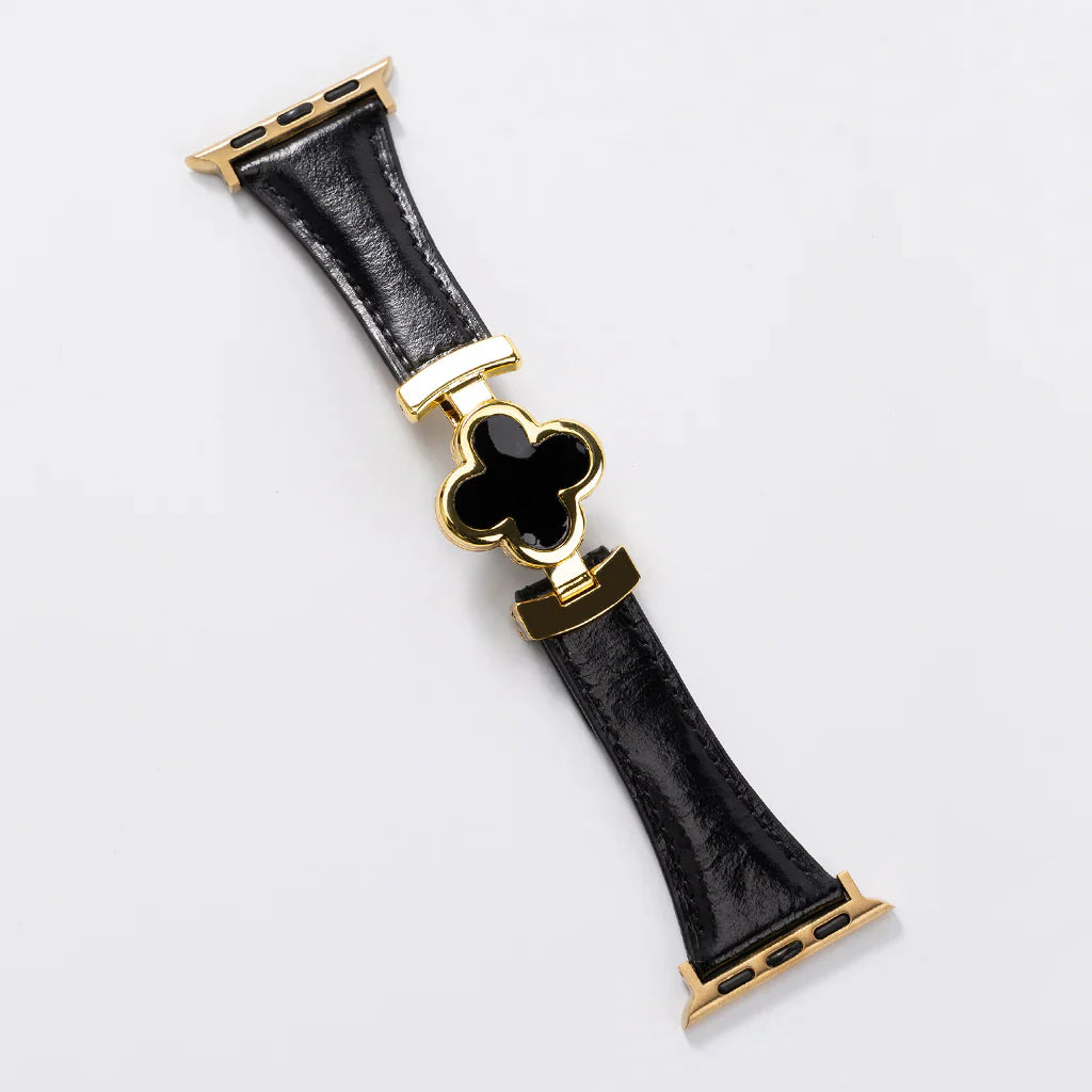 Lucky Flower Leather Strap For Apple Watch