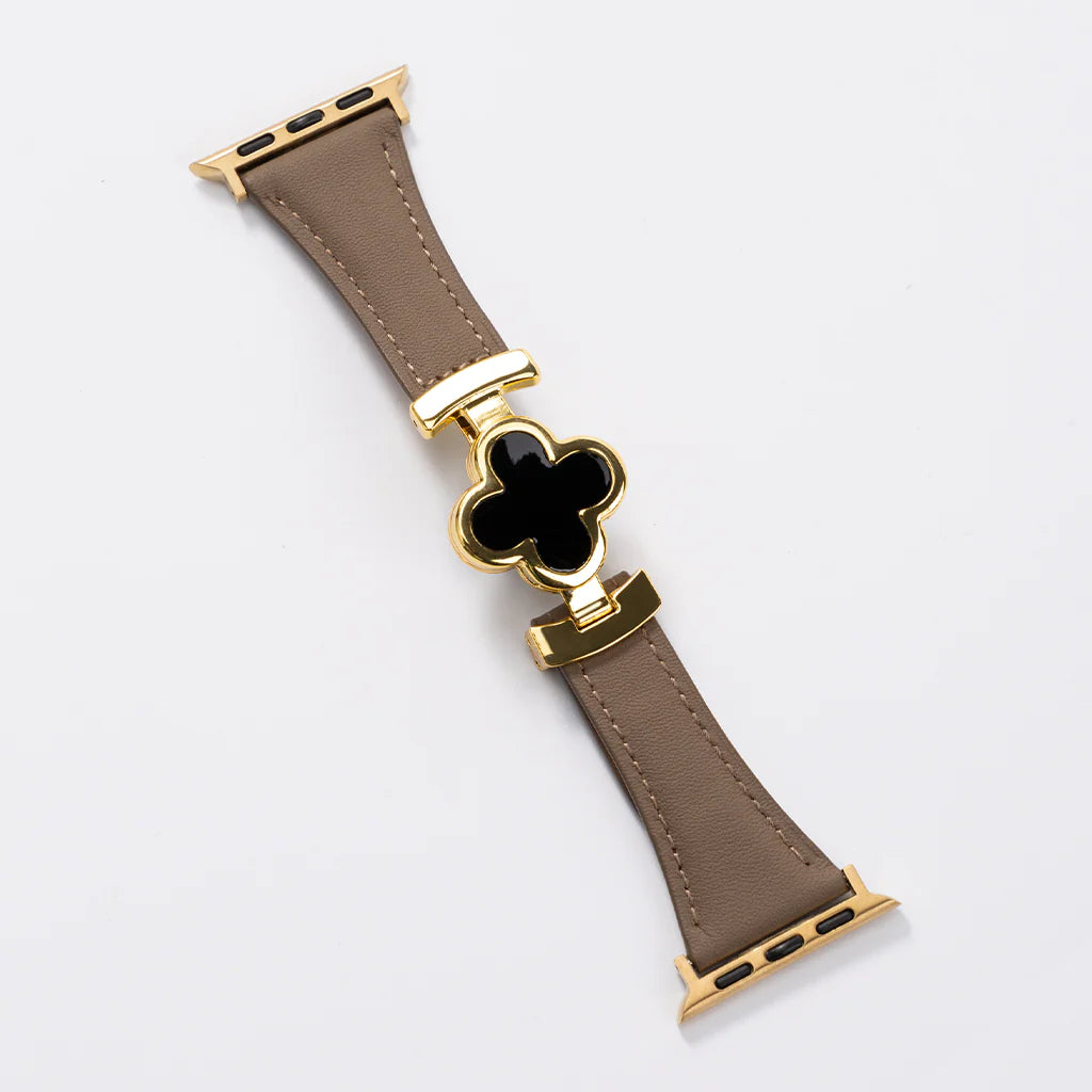 Lucky Flower Leather Strap For Apple Watch