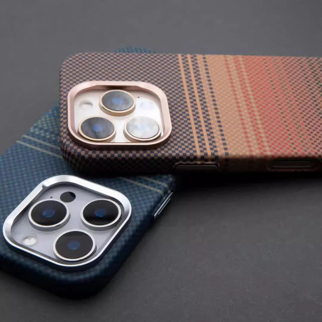 Magnetic Kevlar Carbon Fiber Pattern Case For iPhone