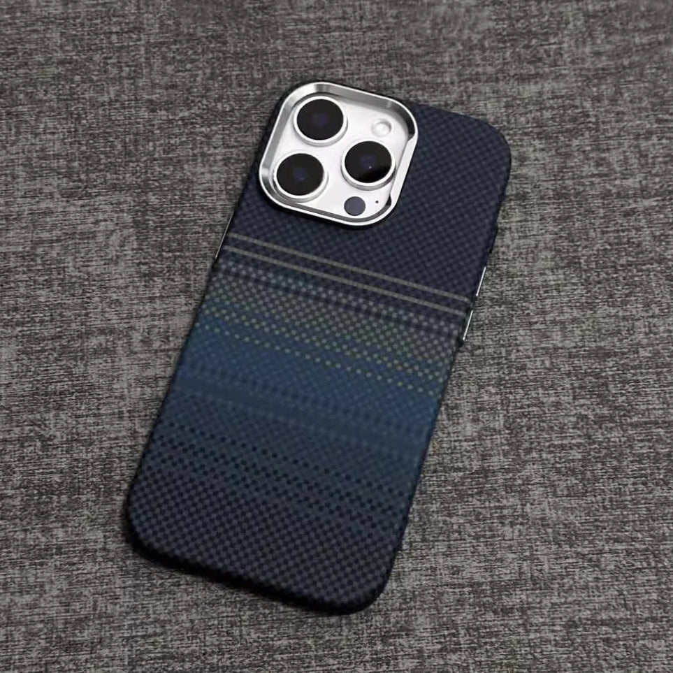 Magnetic Kevlar Carbon Fiber Pattern Case For iPhone