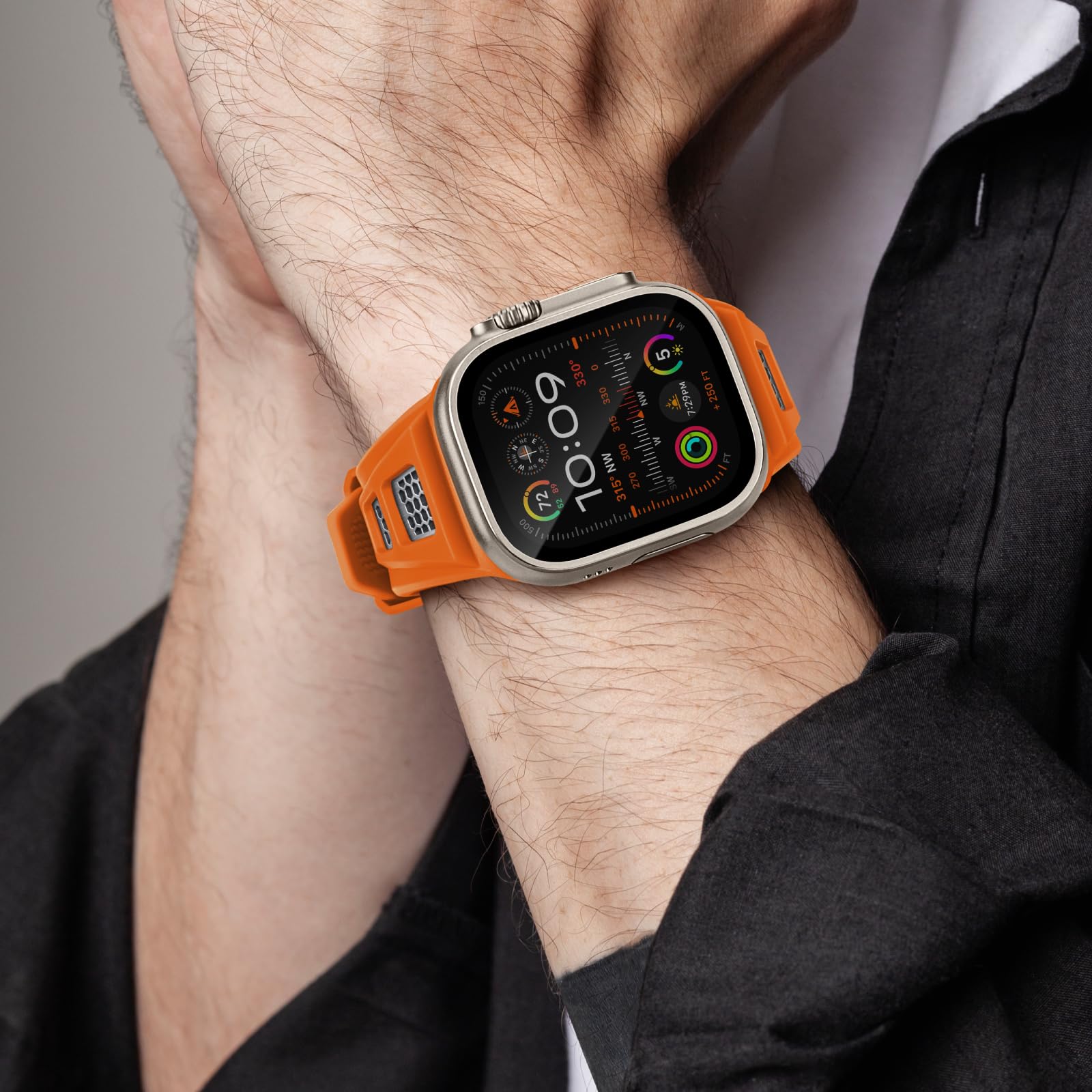 Grid Rugged Silicone Sport Band For Apple Watch