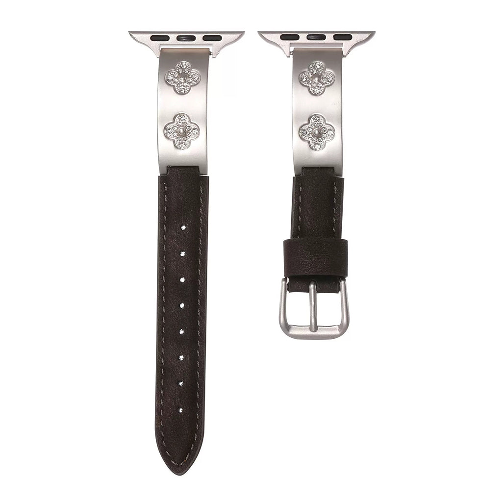 The Royal Flora Silk Leather Strap For Apple Watch