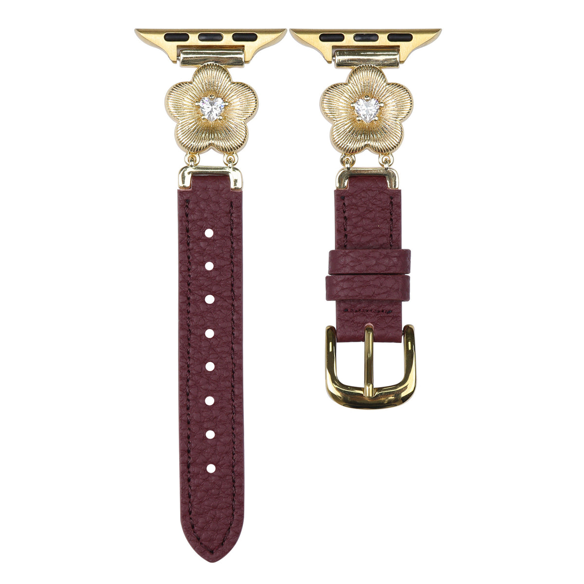 Sparkling Petal Leather Bracelet For Apple Watch