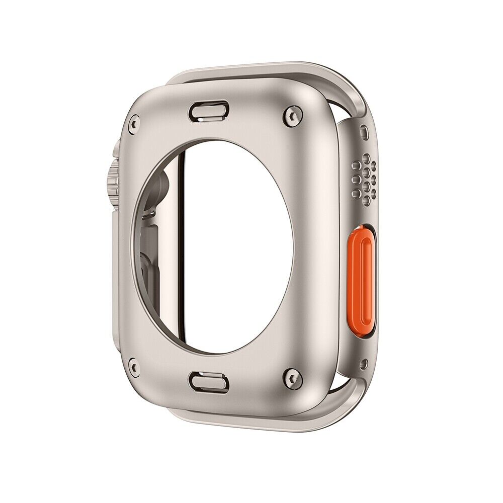 Explorer Tactical Fluoro Rubber Strape+Metal Ultra Case For Apple Watch 9 8 7 6 5 4 SE