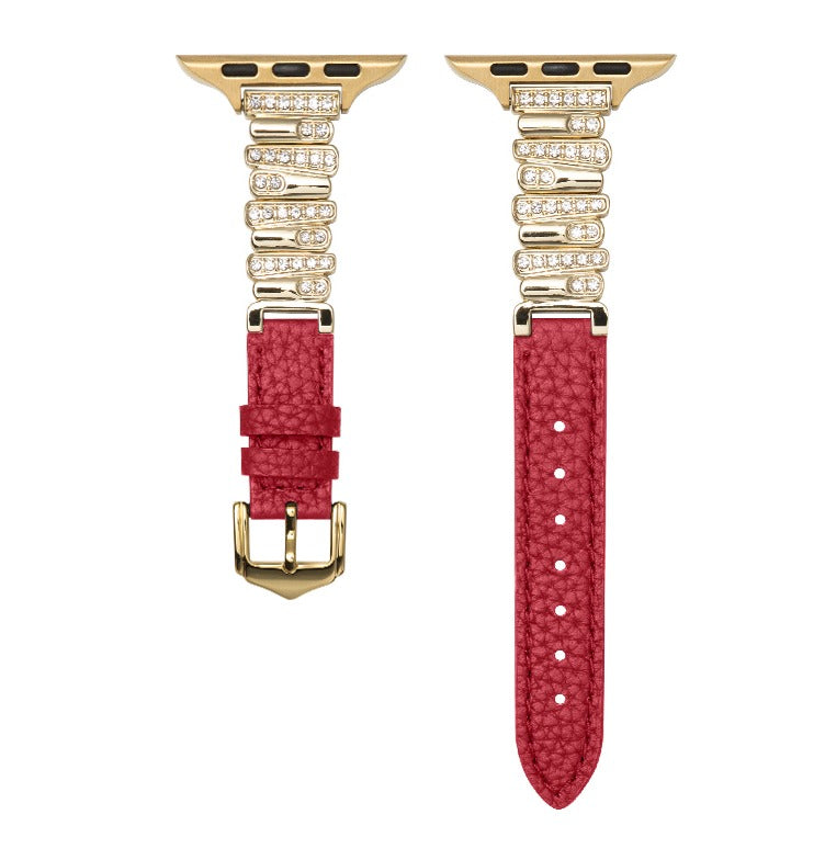 Irregular Leather Strap For Apple Watch