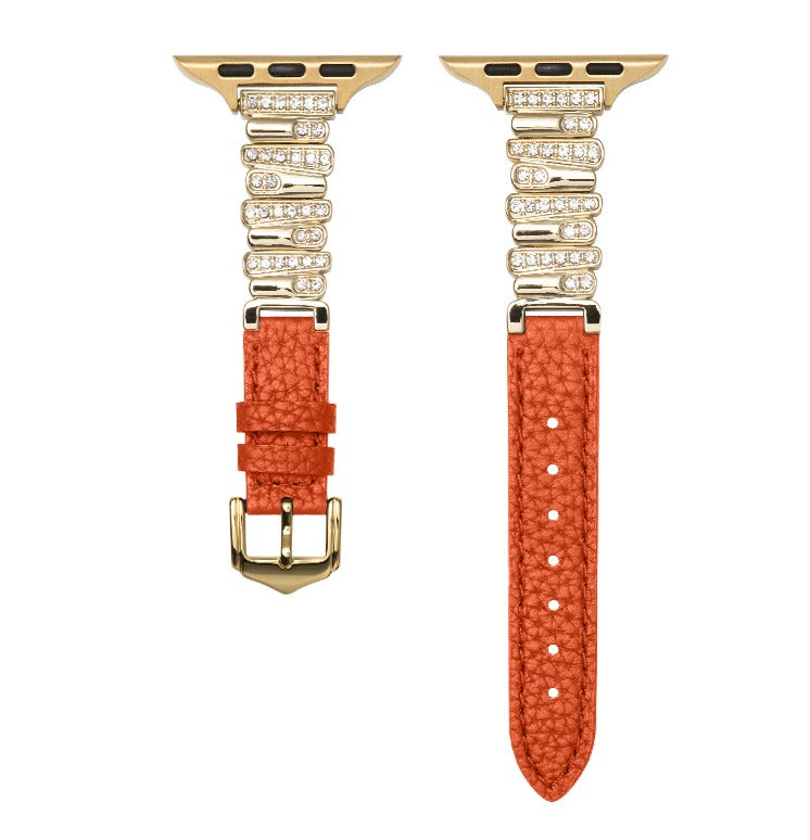 Irregular Leather Strap For Apple Watch