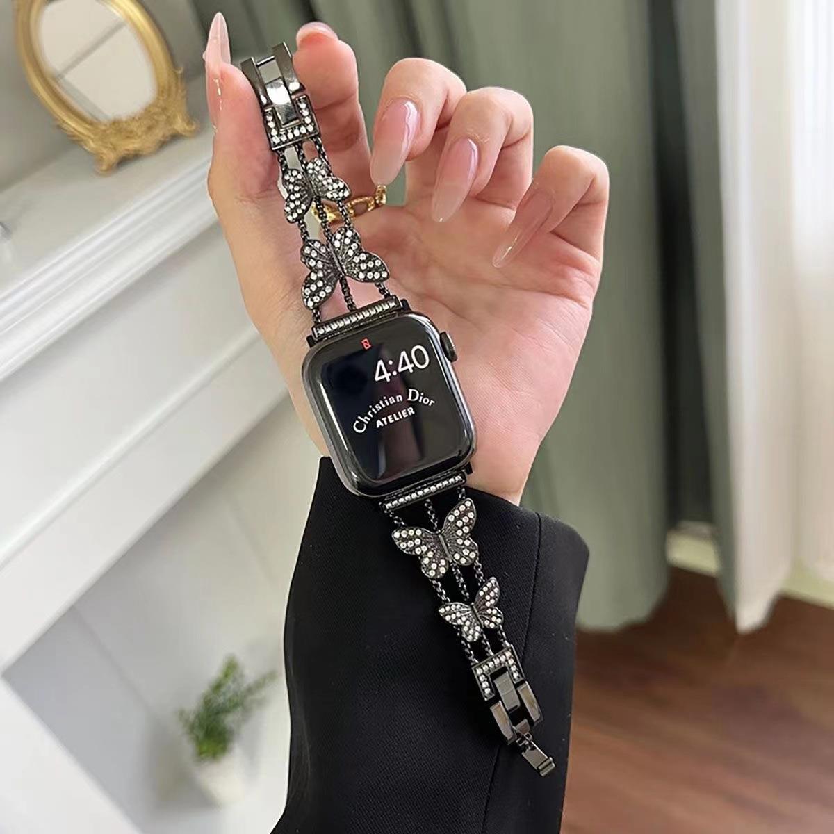 Butterfly Bling Diamond Link Bracelet for Apple Watch
