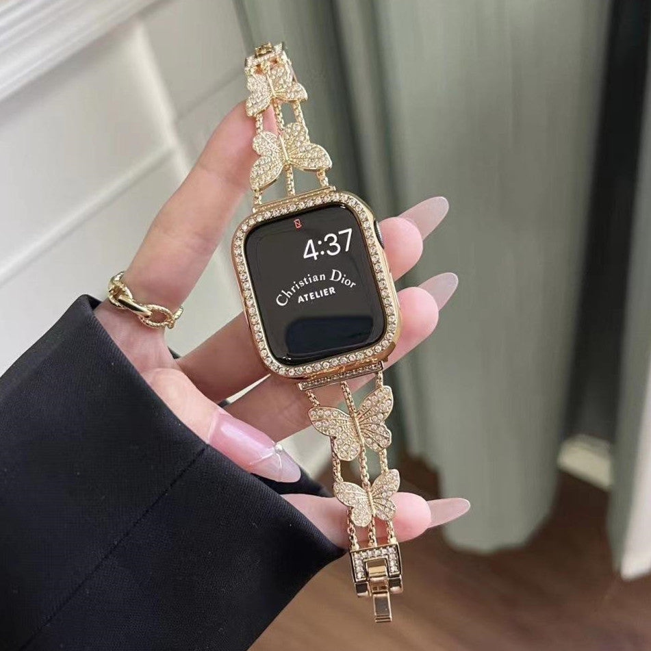 Butterfly Bling Diamond Link Bracelet for Apple Watch