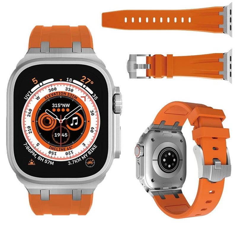 New XAP Metal Head Silicone Band For Apple Watch