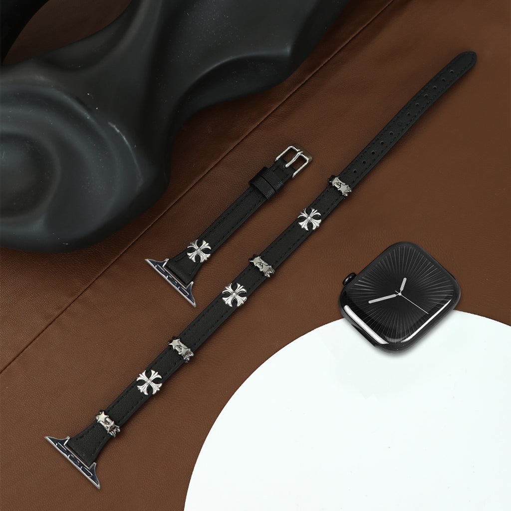 Vintage Cross Rivet Double Tour Bracelet