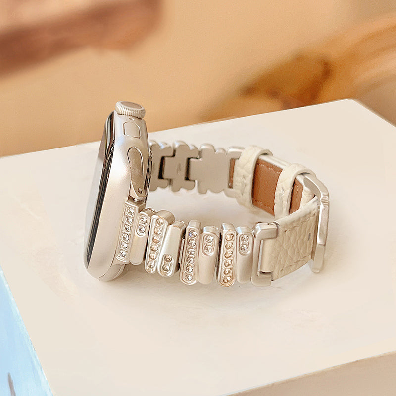 Irregular Leather Strap For Apple Watch
