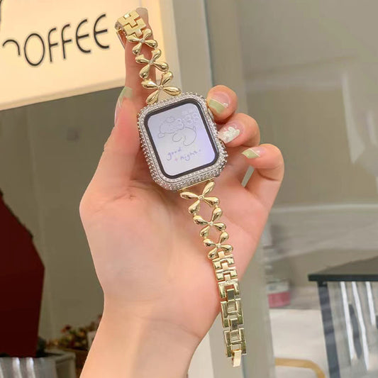 Clover light luxury women's high-end Apple watch strap