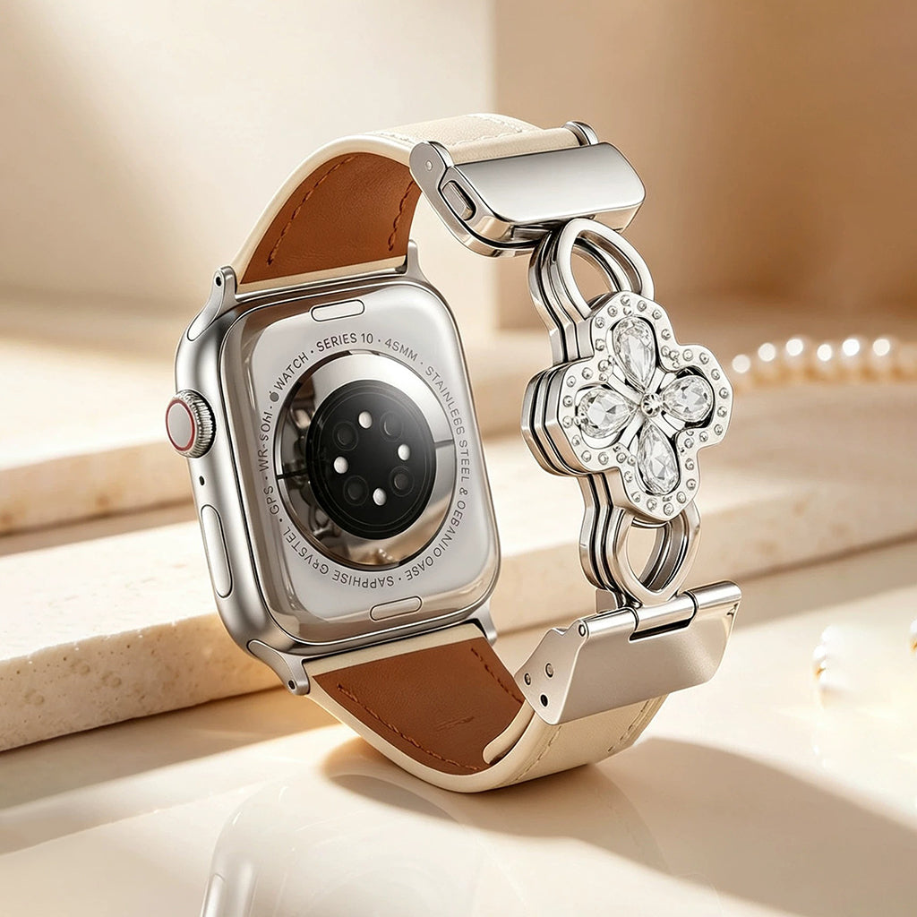The Radiant Bloom Jewelry Leather Strap