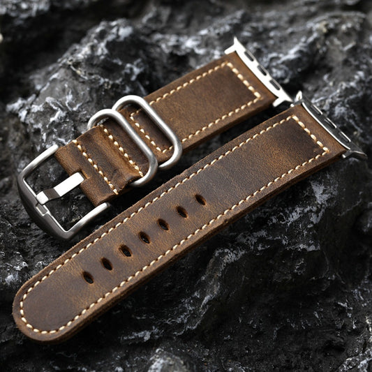 Vintage Handmade Leather strap For Apple Watch