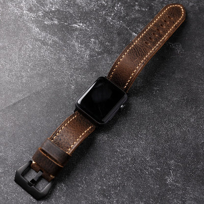 Handmade First-Grain Cowhide Strap For Apple watch