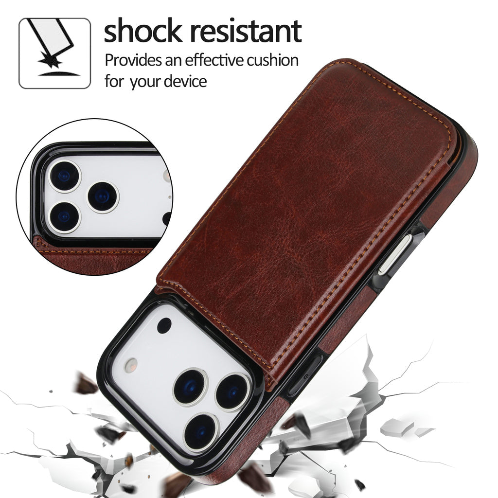 Vintage Leather Wallet Case for iPhone