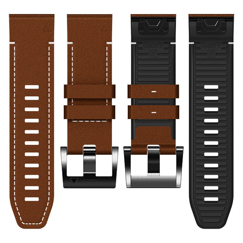 Garmin QuickFit Rubber With Leather Band