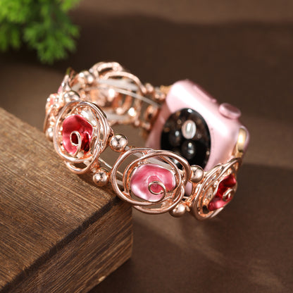 Rose enamel strap for Apple Watch