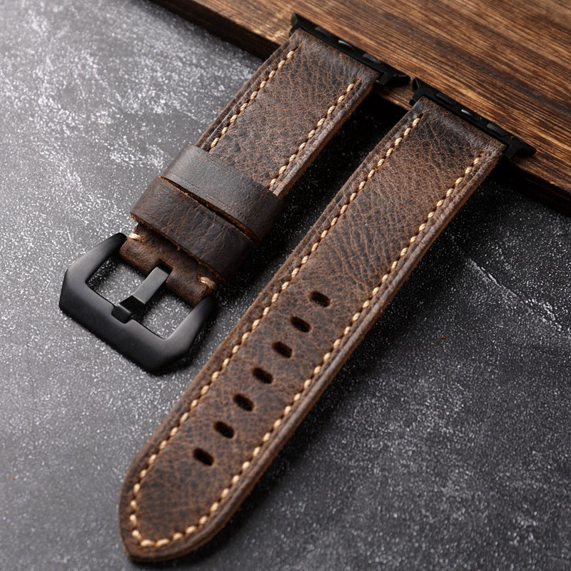 Handmade First-Grain Cowhide Strap For Apple watch