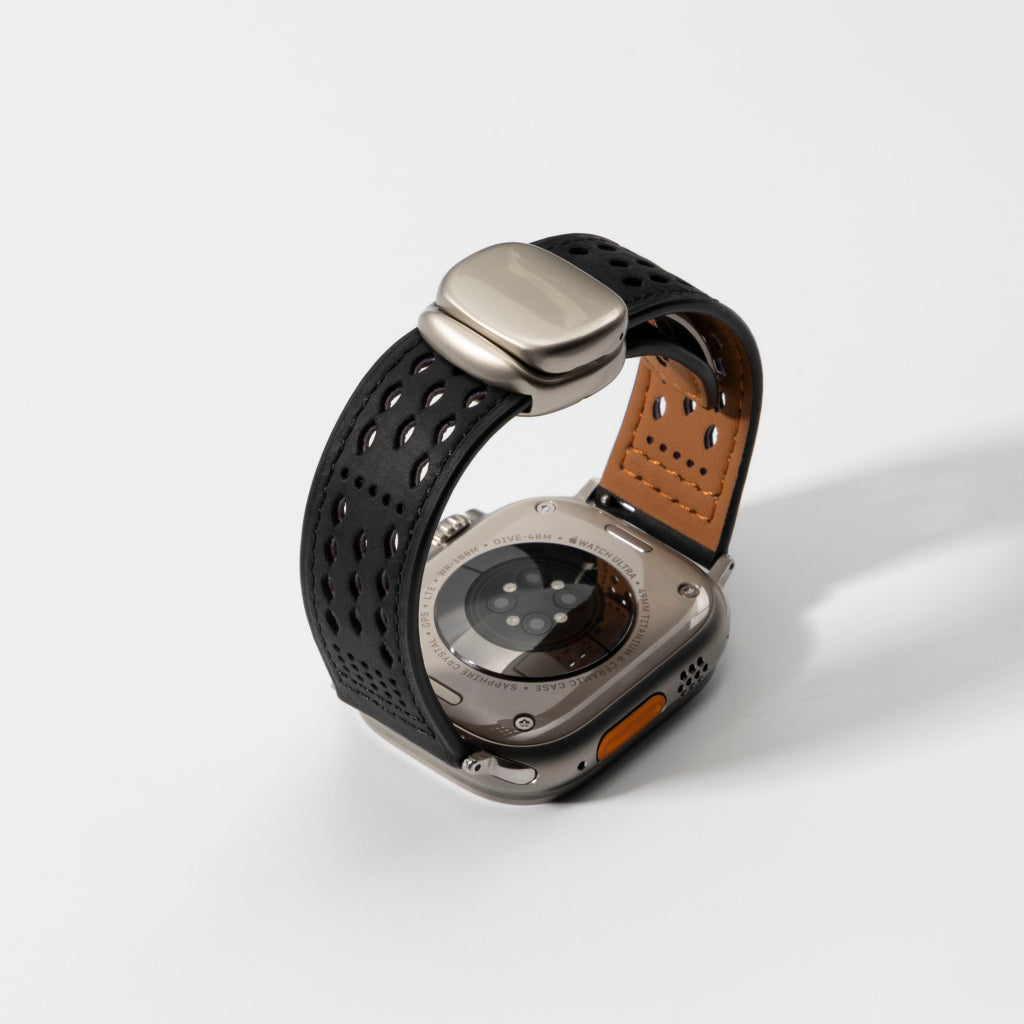 Breathable Perforated Leather Strap For Apple Watch