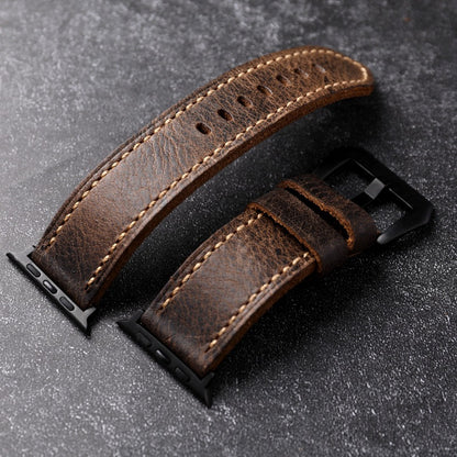 Handmade First-Grain Cowhide Strap For Apple watch