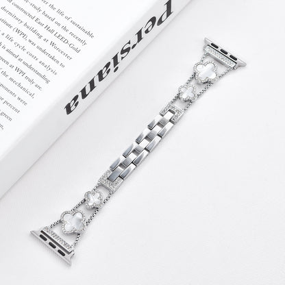 Flower Sparkle Diamond Chain Bracelet for Apple Watch