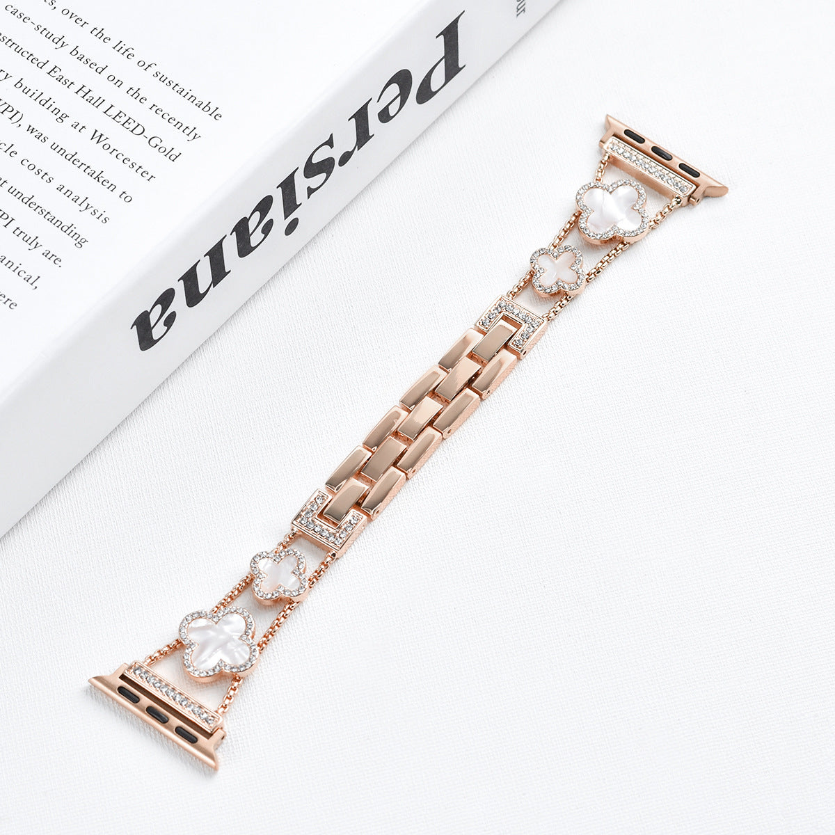 Flower Sparkle Diamond Chain Bracelet for Apple Watch