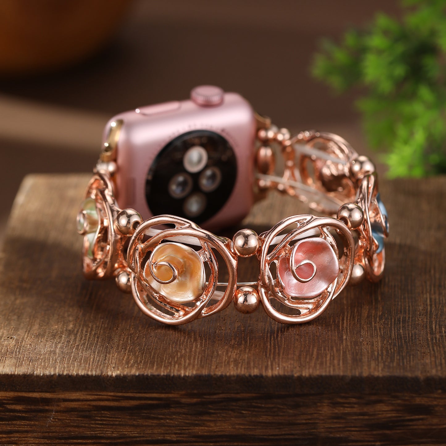 Rose enamel strap for Apple Watch