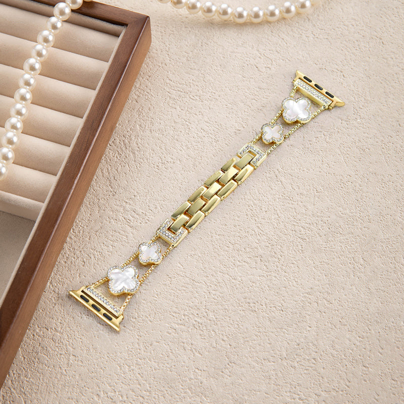 Flower Sparkle Diamond Chain Bracelet for Apple Watch