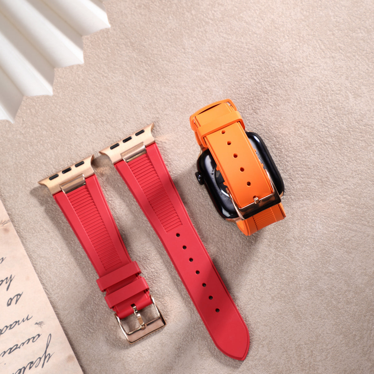 The Luxe Ridged Sport Strap For Apple Watch