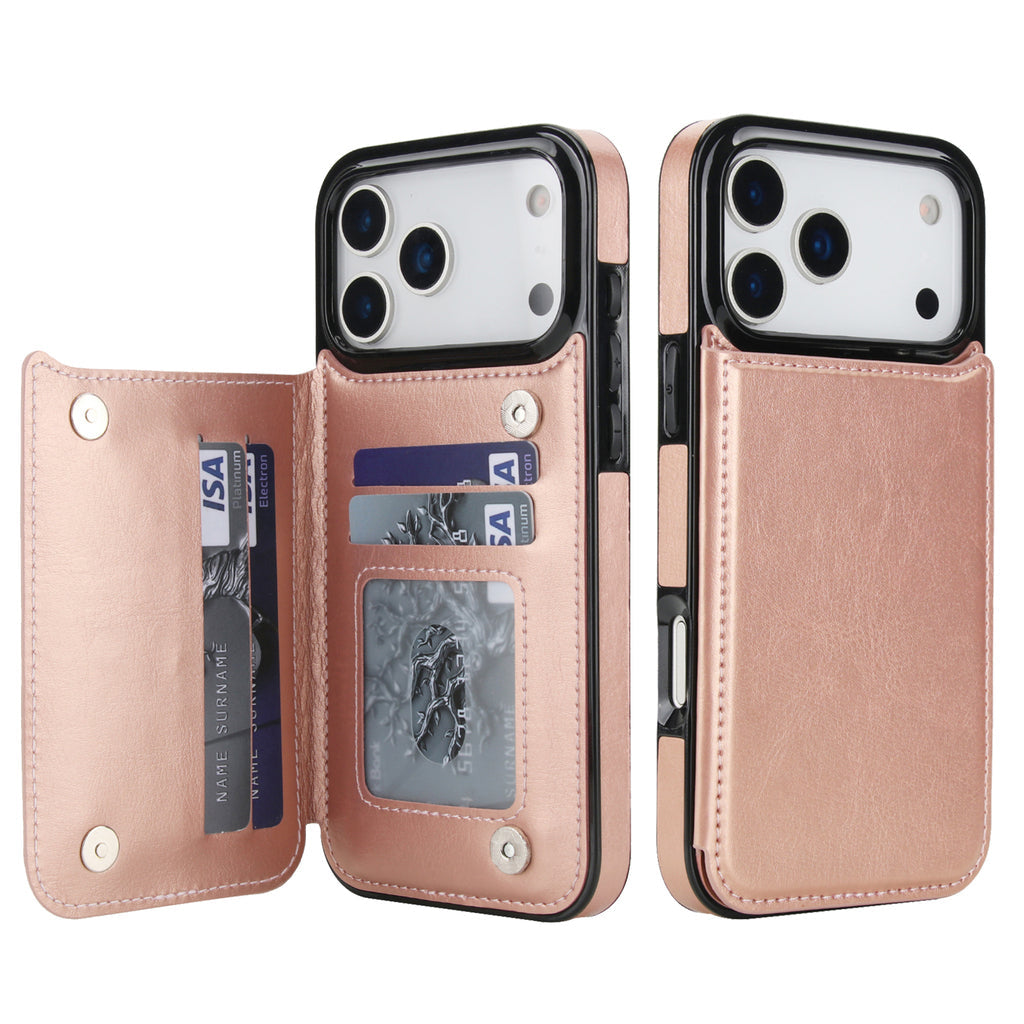Vintage Leather Wallet Case for iPhone