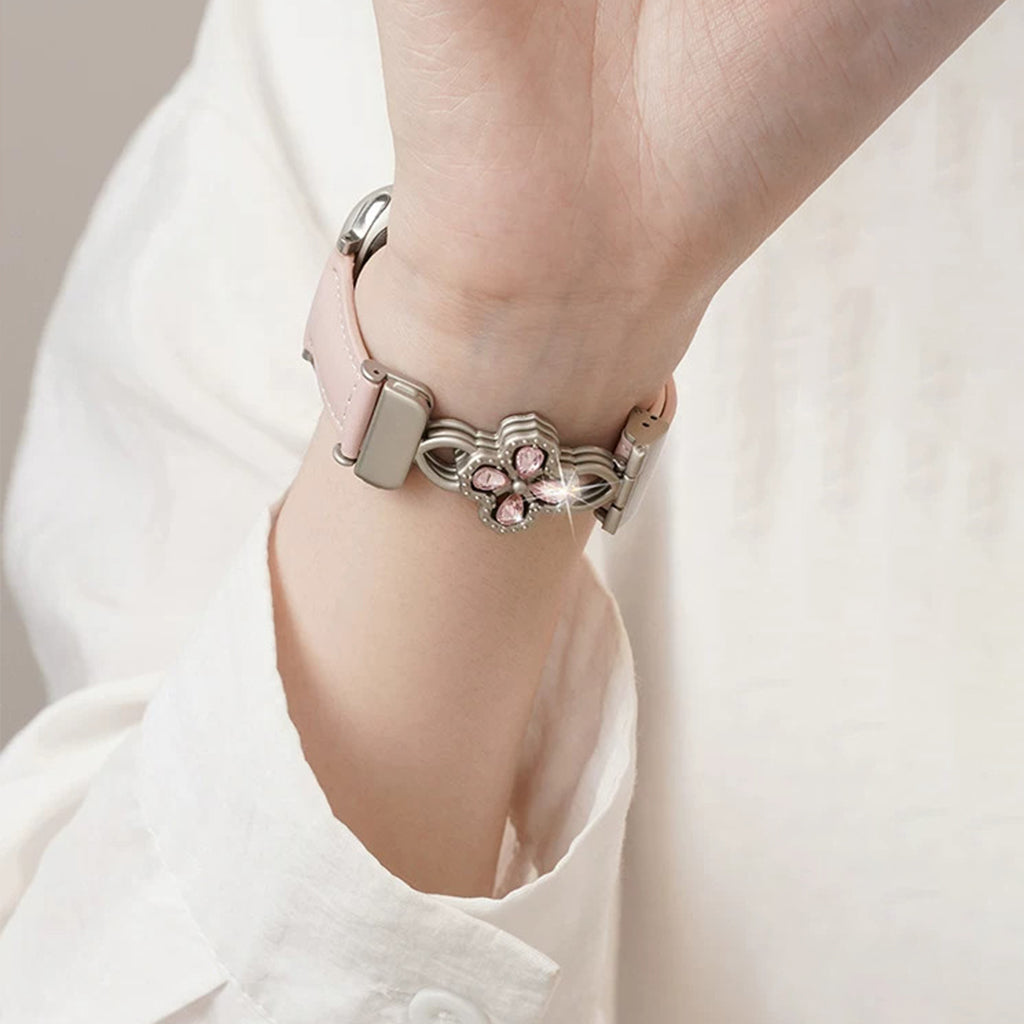 The Radiant Bloom Jewelry Leather Strap