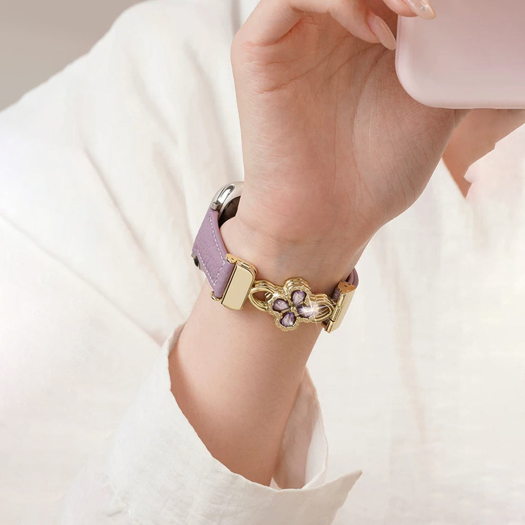 The Radiant Bloom Jewelry Leather Strap
