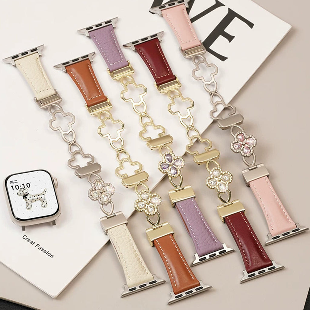 The Radiant Bloom Jewelry Leather Strap