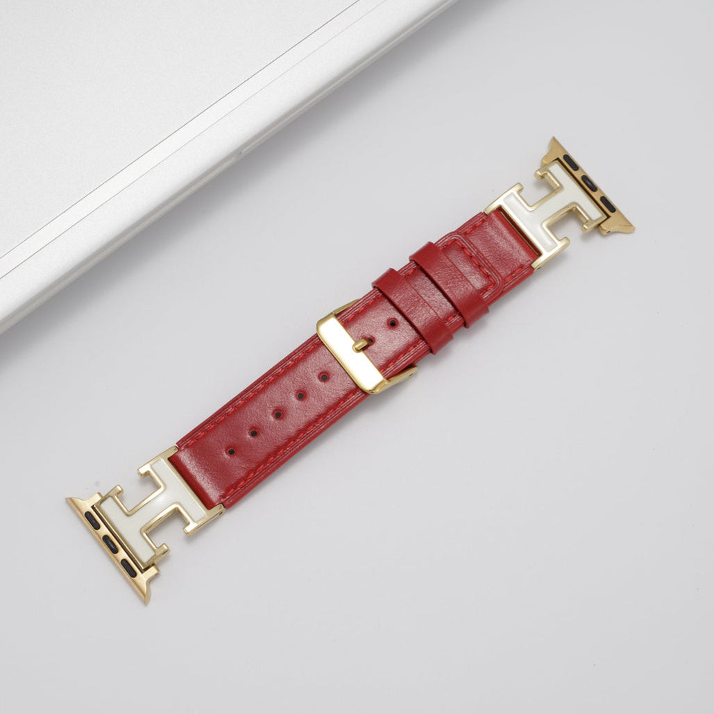 Elegant Holiday Leather Strap For Apple Watch