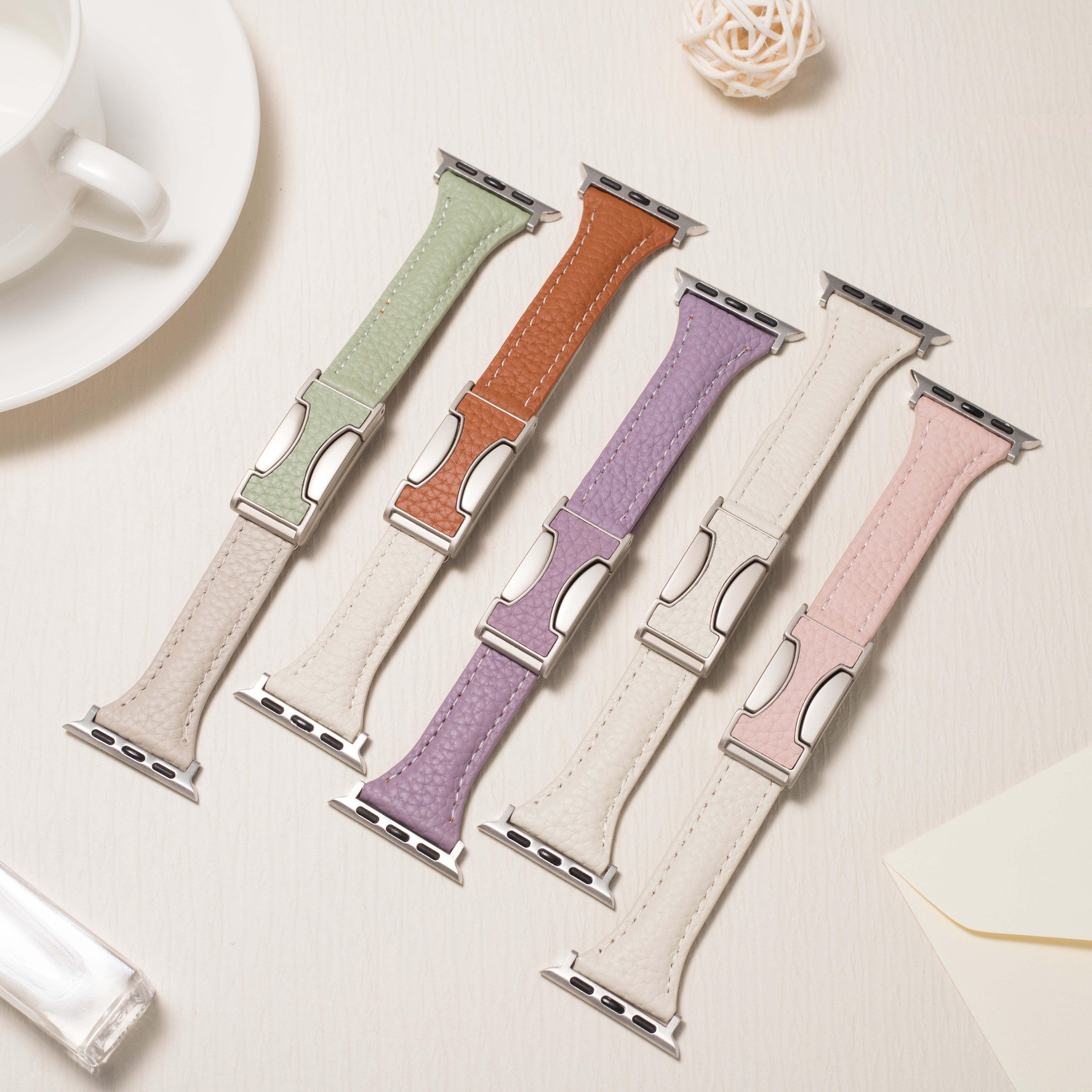 Leather Magnetic Buckle Strap for Apple Watch