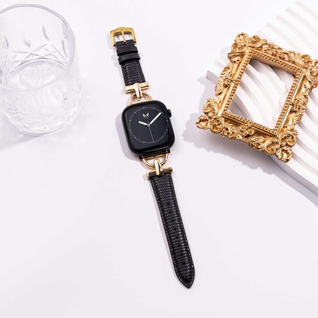 Modern Classic Embossed Leather Strap
