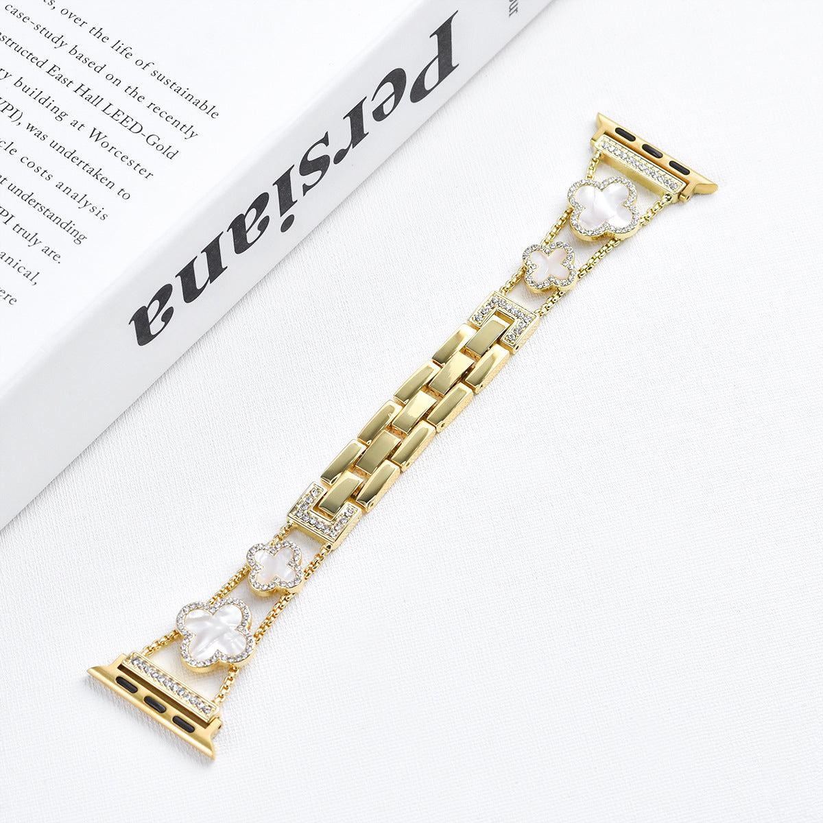 Flower Sparkle Diamond Chain Bracelet for Apple Watch