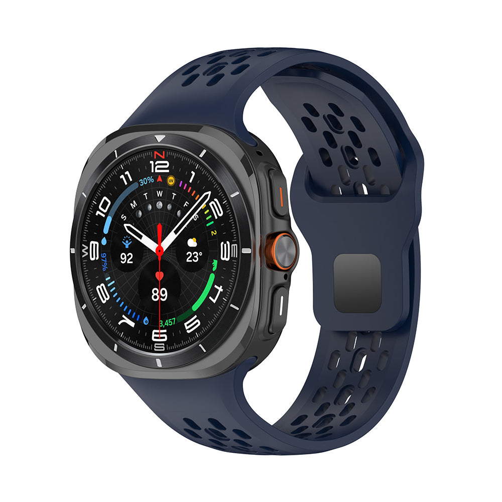 Hole Breathable Silicone Band For Samsung Watch 7 Ultra