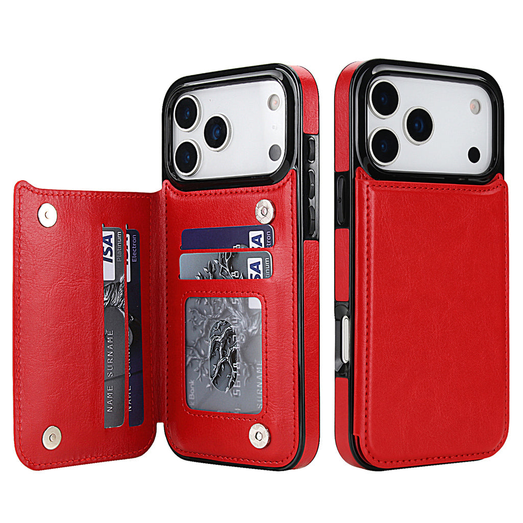 Vintage Leather Wallet Case for iPhone