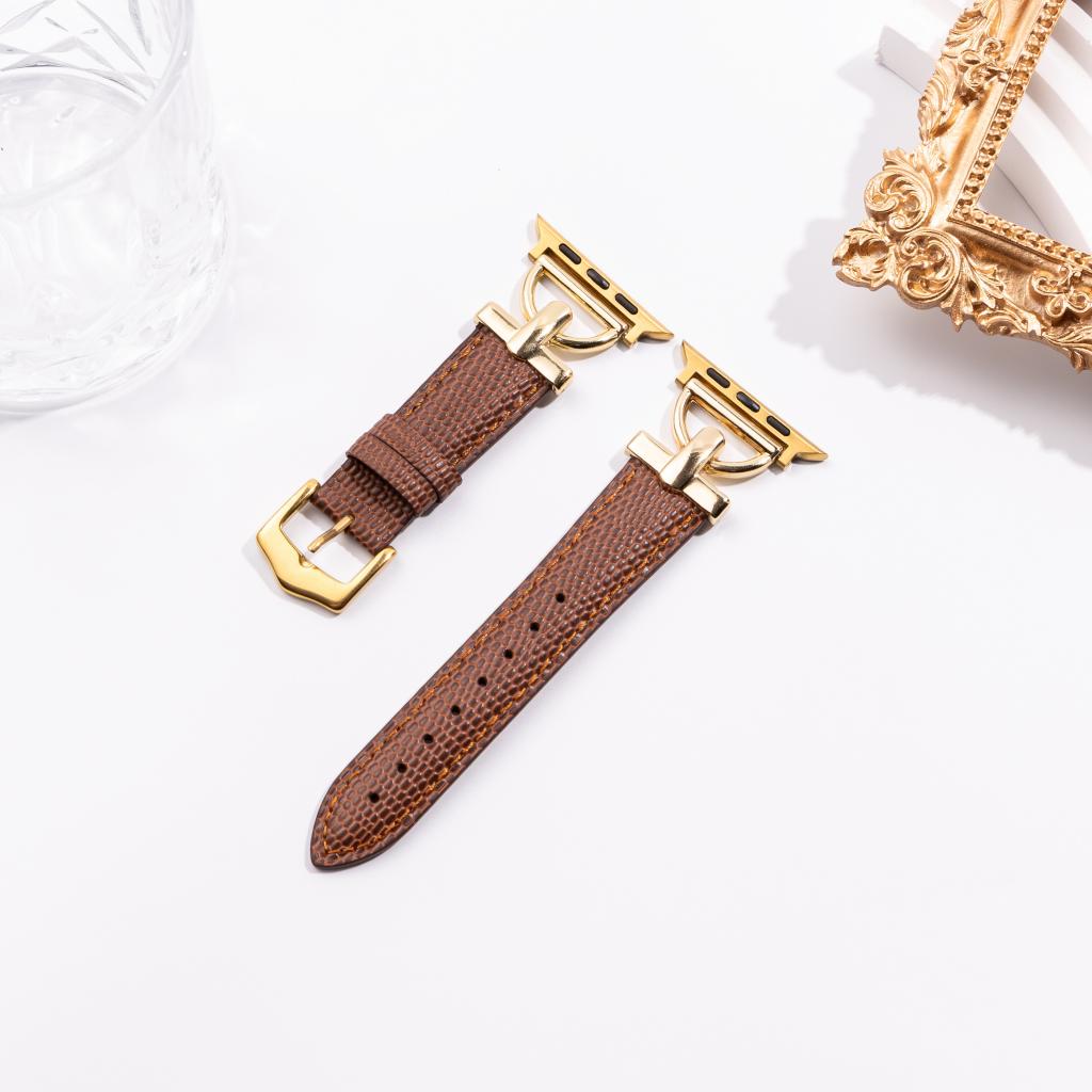 Modern Classic Embossed Leather Strap