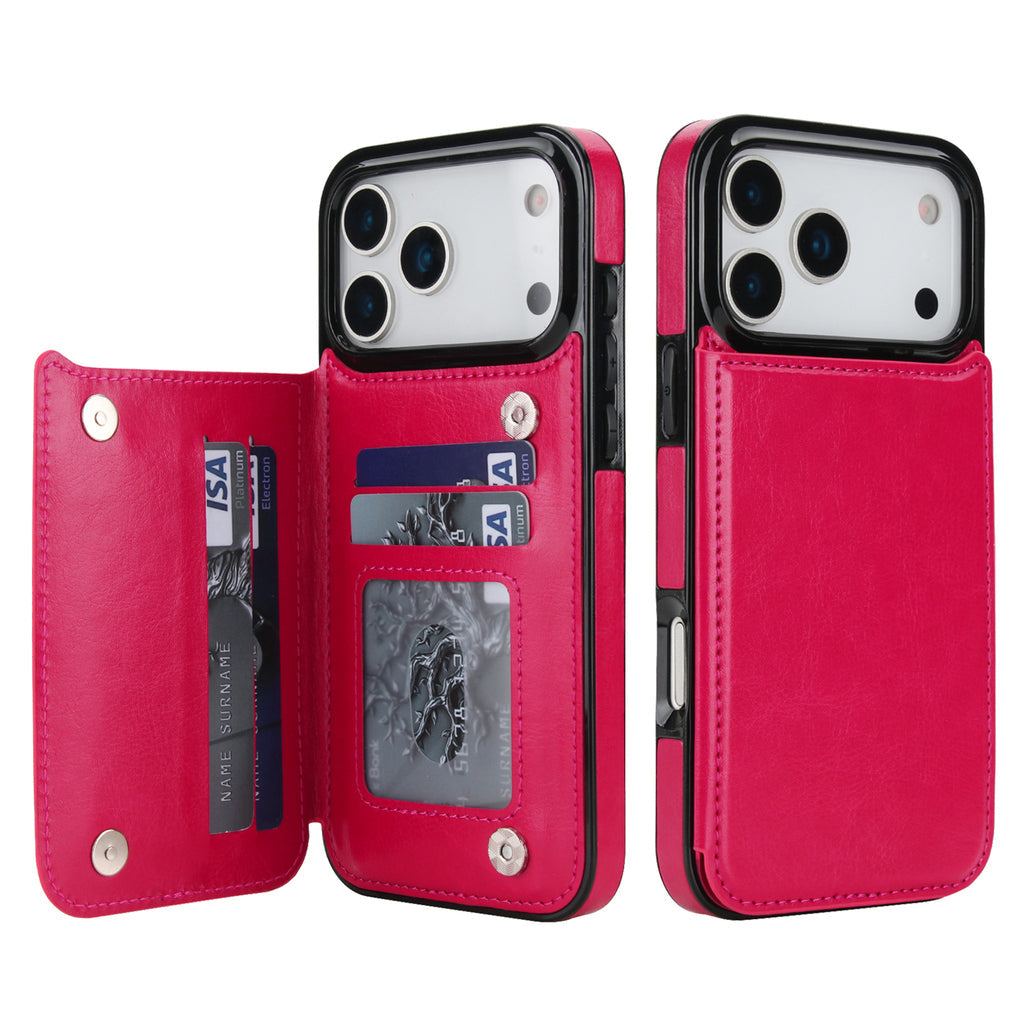 Vintage Leather Wallet Case for iPhone