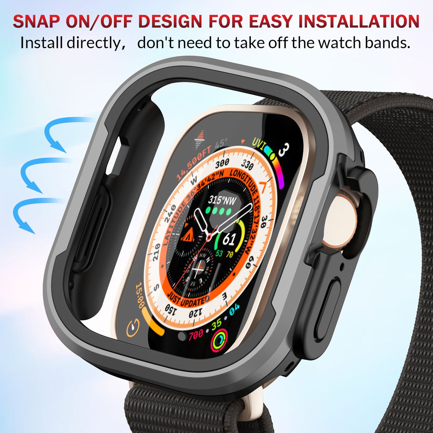 Aluminum Alloy Case Bumper For Apple Watch