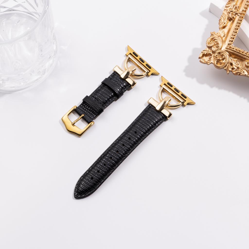 Modern Classic Embossed Leather Strap