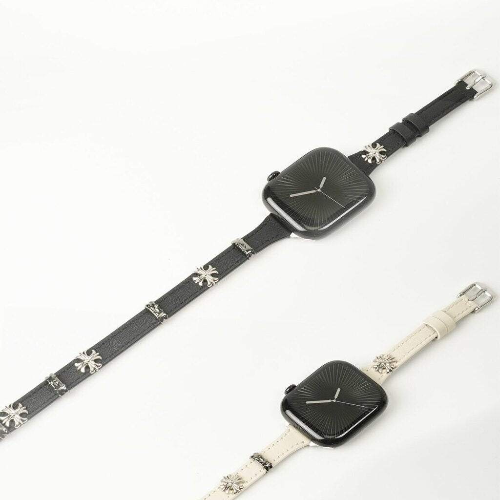 Vintage Cross Rivet Double Tour Bracelet