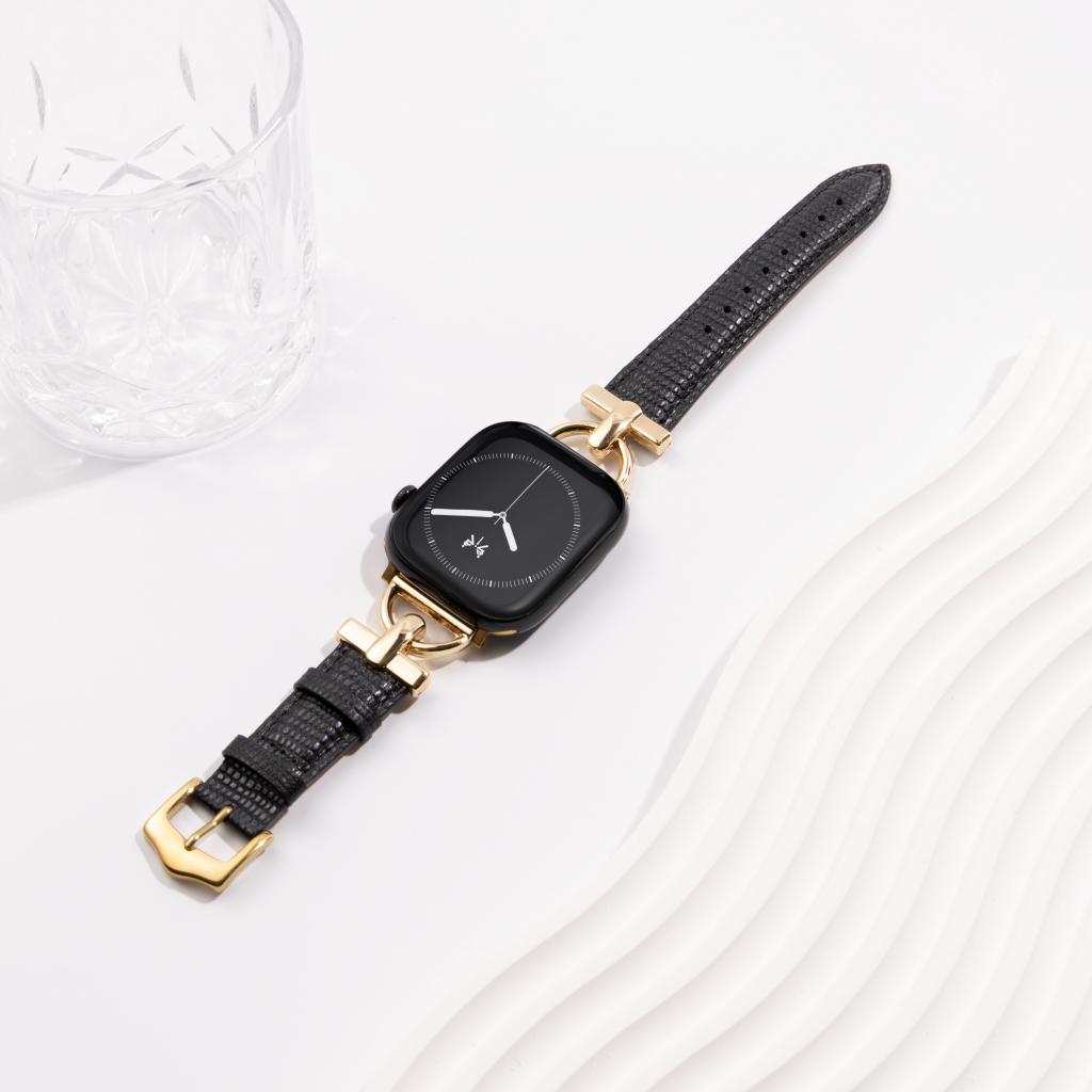 Modern Classic Embossed Leather Strap