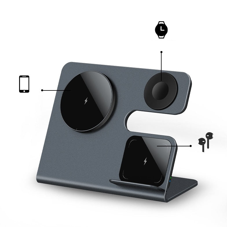 Desktop 3 In 1 Magnetic Wireless Charger Stand
