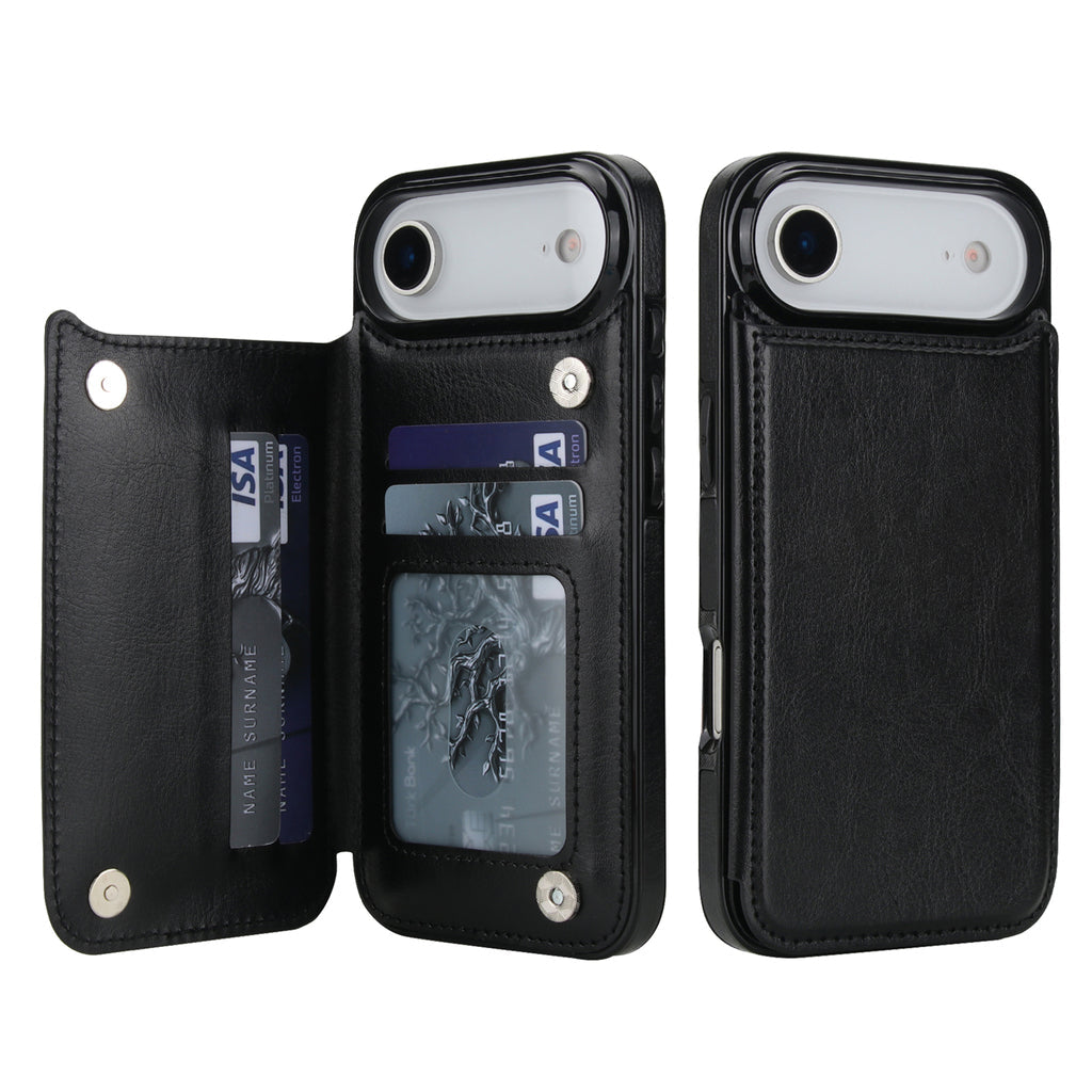 Vintage Leather Wallet Case for iPhone