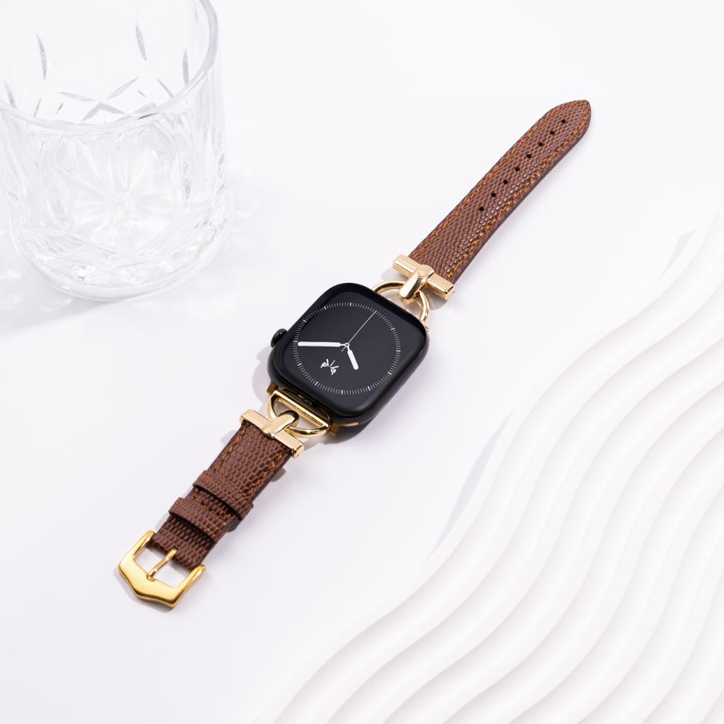 Modern Classic Embossed Leather Strap